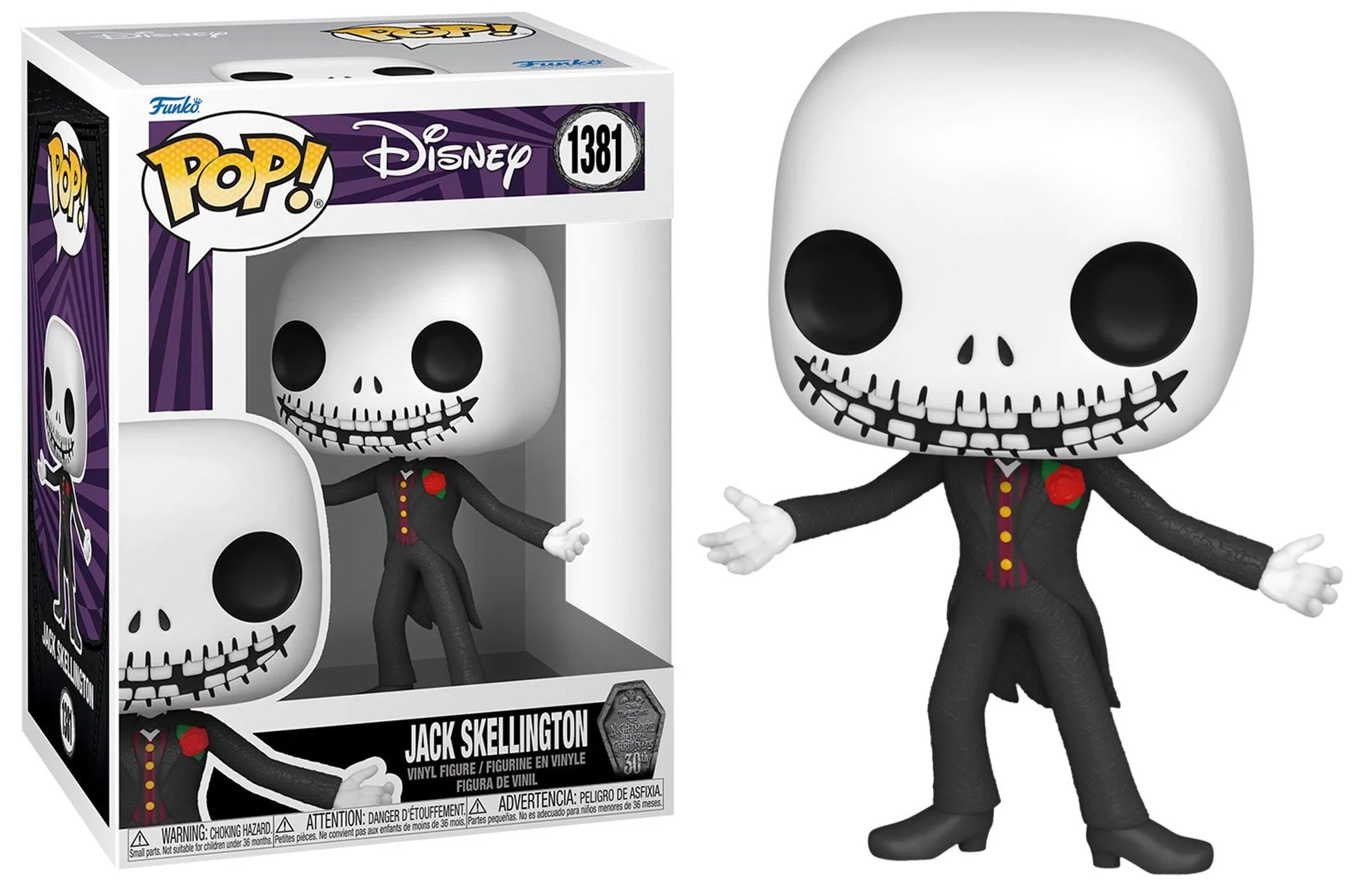 Funko Pop Vinyl Figure Jack Skellington #1381 - Nightmare Before Christmas 30th Anniversary