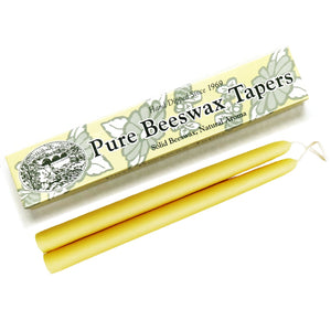 10" Beeswax Taper Candles, Single-Pair Gift Box