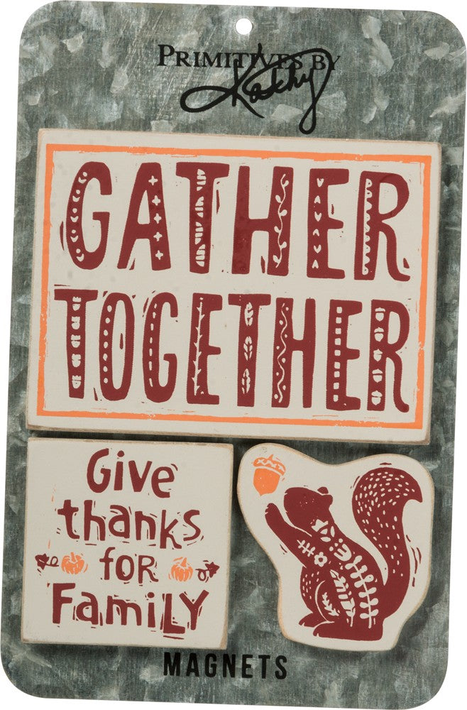 Autumn Family Gather Together - Magnet Set