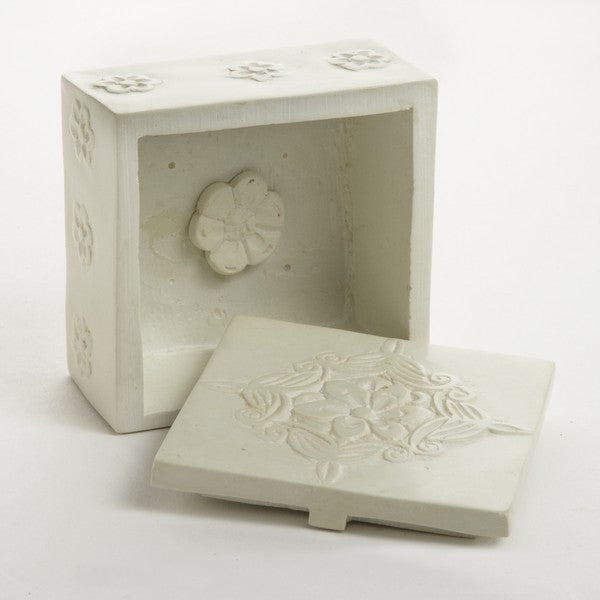 Flower Carving Kisii Stone Box Handcrafted in Kenya