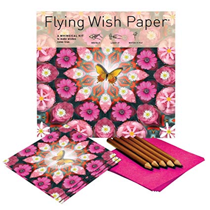 PINK BUTTERFLY Large Flying Wish Paper Kit