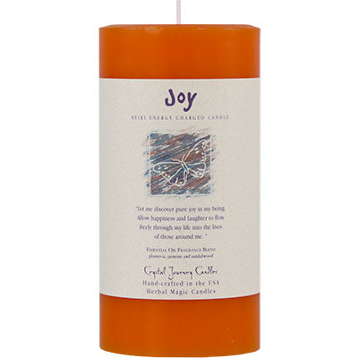 Reiki Infused Herbal Pillar Candles by Crystal Journey Candles
