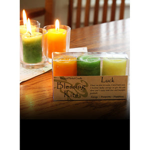Luck ~ Blessed Herbal Candles Blessing Kit