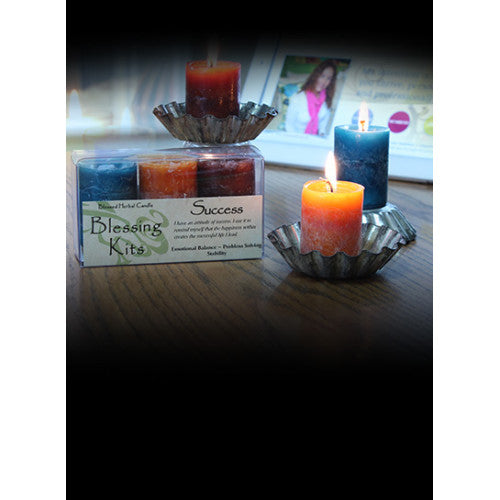 Success Blessing ~ Blessed Herbal Candles Blessing Kit
