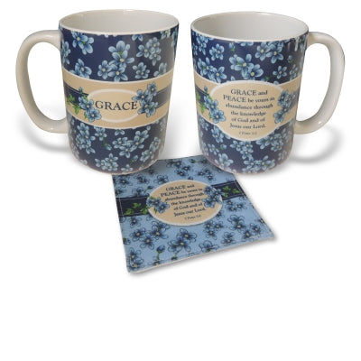 "Grace & Peace" Mug and Coaster Set