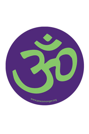 Om Symbol Circle Bumper Sticker ~ Yoga