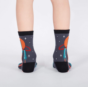 Launch from Earth Youth Crew Socks