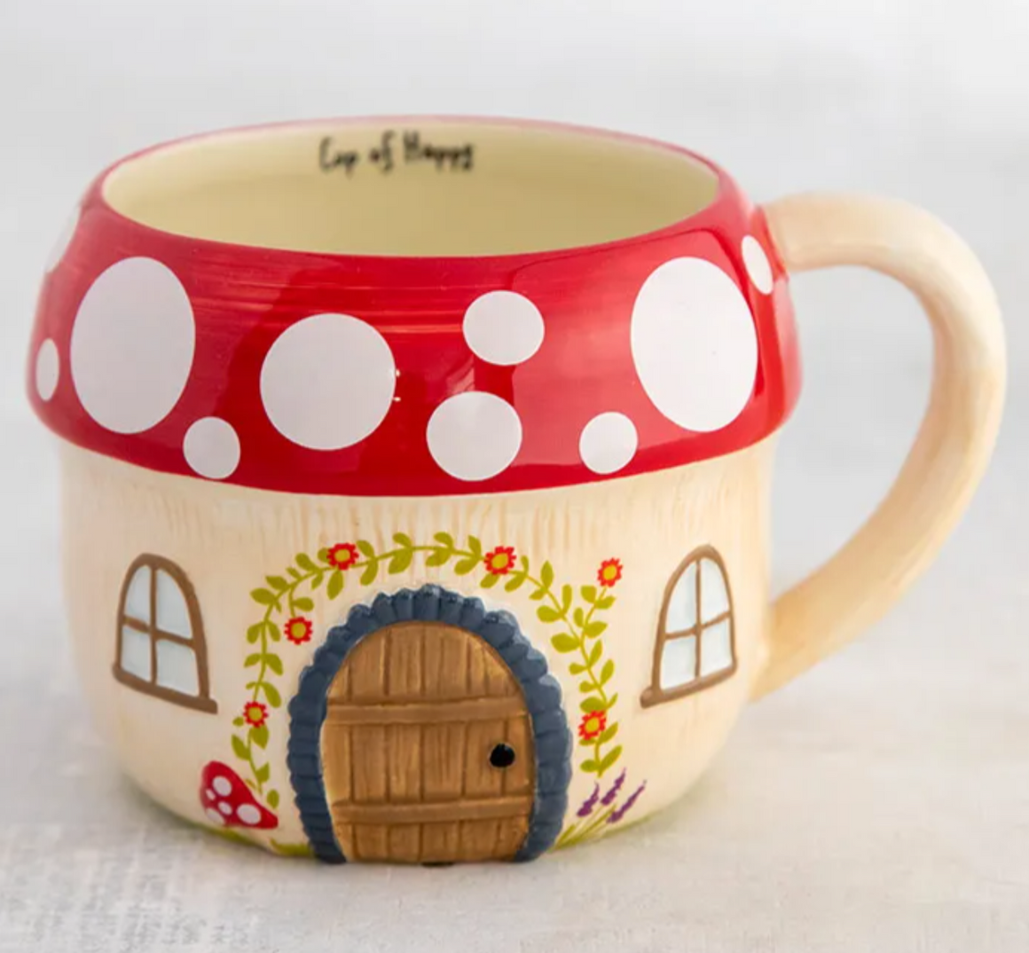 Gnome Mushroom House Folk Mug