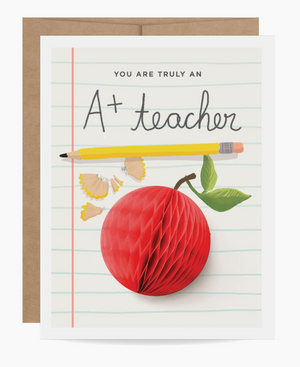 A+ Teacher Pop-up Card