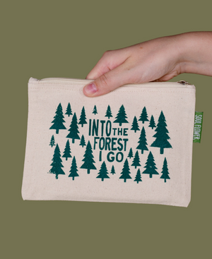 Into The Forest I Go Large Zipper Pouch