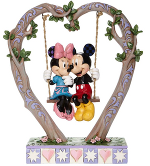 Mickey And Minnie On Swing by Jim Shore Disney Traditions