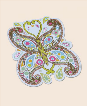 Paisley Butterfly Sticker
