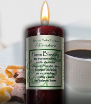 Home Blessing Affirmation ~ Blessed Herbal Candle