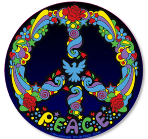 Pop Art Peace Symbol Color Sticker
