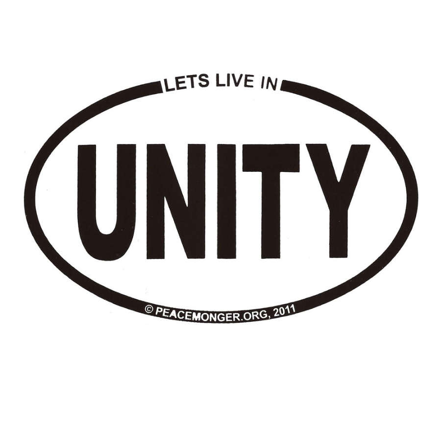 Lets Live In UNITY Oval Sticker