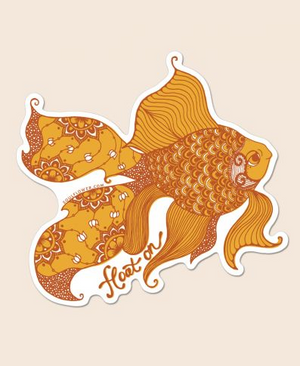 Float On Goldfish Sticker