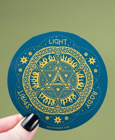 Tree Of Life Mandala Spiritual Mystical Symbol Sticker by Amusing