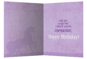 Almost Fell Off My Unicorn Happy Birthday Greeting Card