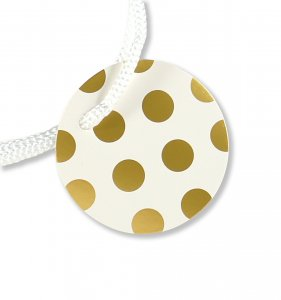 Gold Dots Gift Bag (8.5" x 10" x 3.88")