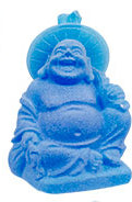 2" Blue Buddha Figurine (Safe Travels, Prosperity, Love, Spiritual Journey, Happy Home, and Long Life)
