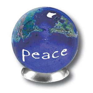Imagine Peace on Earth! Recycled Glass Marble Globes Say 