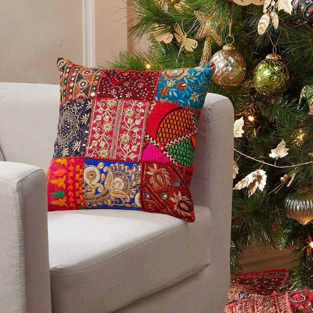 Glittering Patchwork Pillow - SERV International