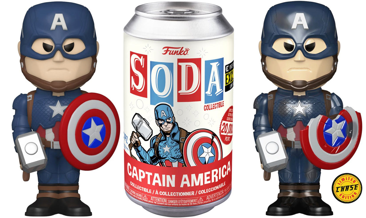 Funko Pop Vinyl SODA Entertainment Earth Exclusive Captain America