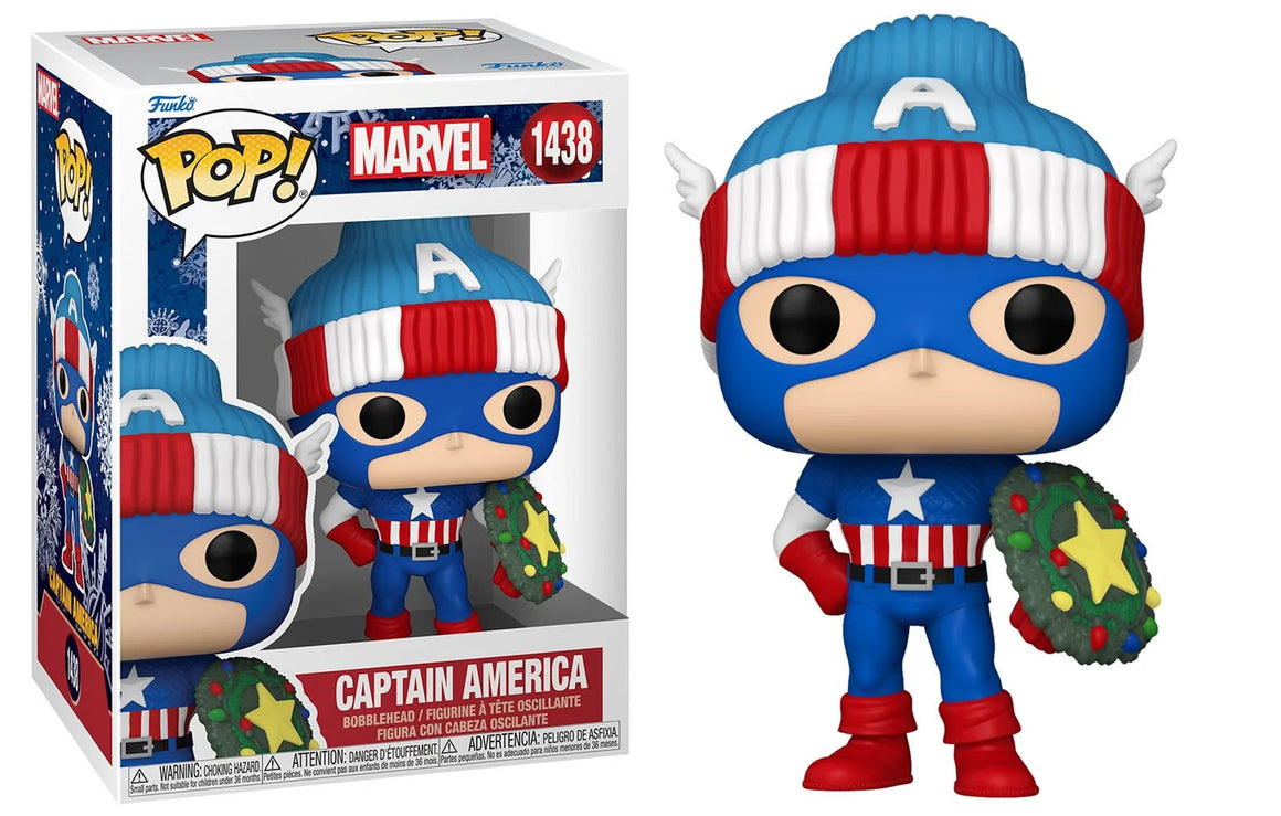 Funko Pop Vinyl Figure Holiday Captain America #1438 - Marvel