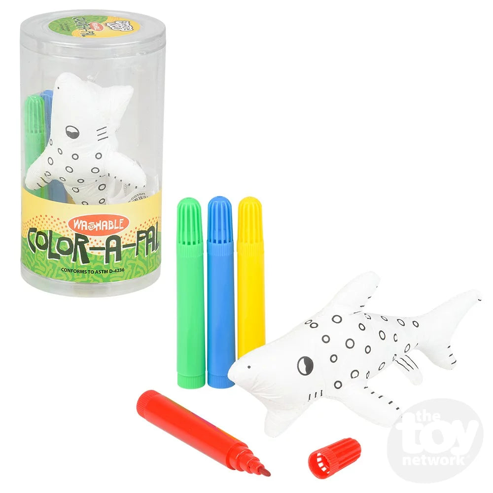 Shark Color-A-Pal Marker and Plush Canvas Set