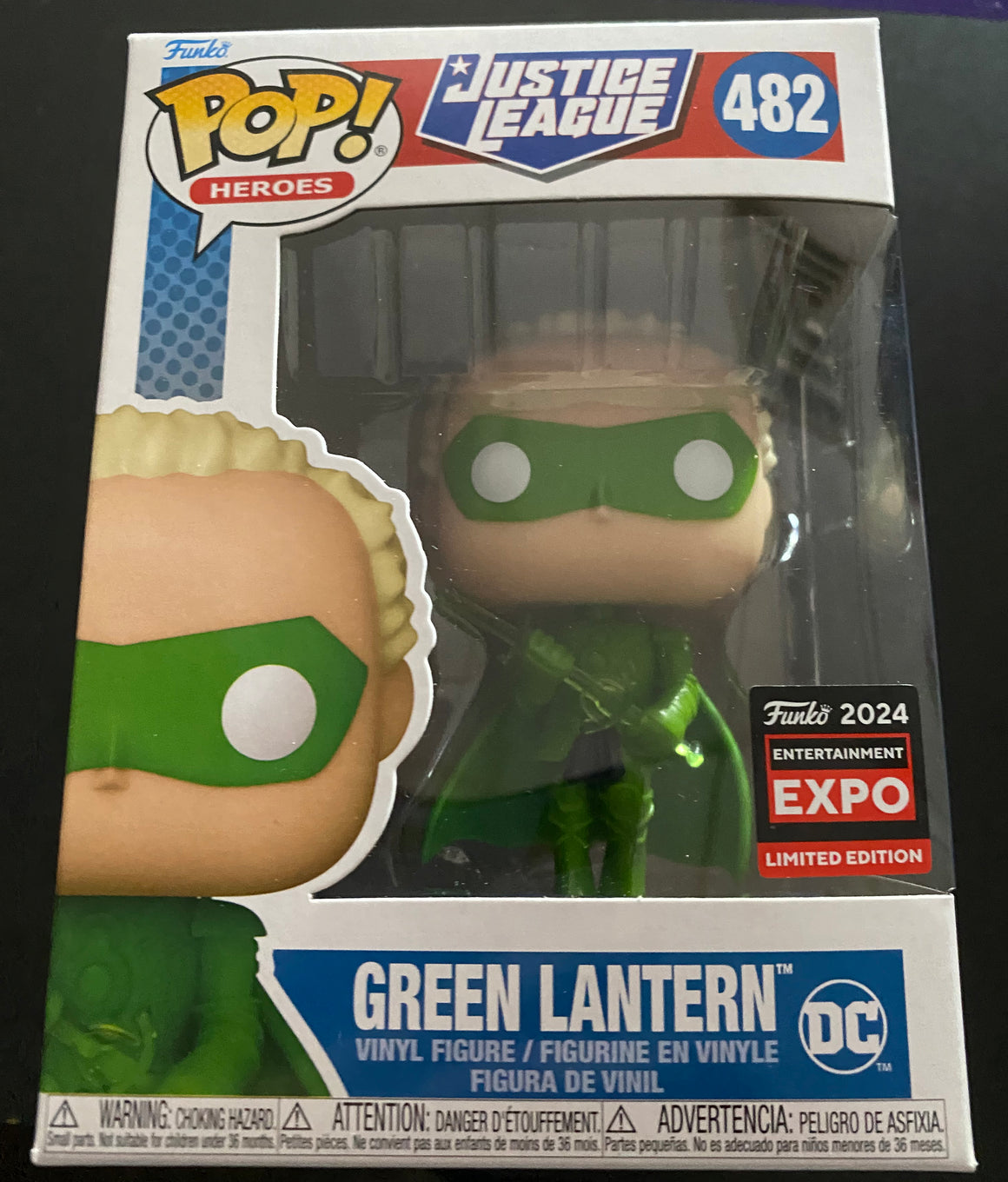 Funko Pop Figure Justice League Green Lantern #482 - Funko 2024 Entertainment Expo-DC