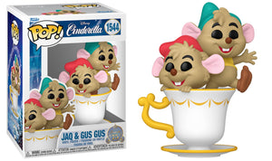 Funko Pop Vinyl Figure Disney Jaq & Gus Gus in Teacup #1544 - 75th Anniversary