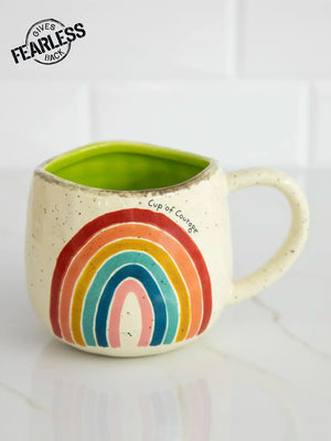 Artisan Rainbow Coffee Mug - Cup of Courage