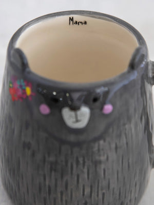 Folk Art Coffee Mug - Mimi The Mama Bear