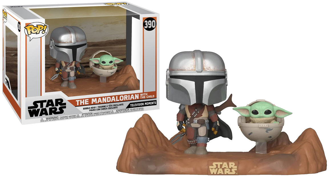 Funko Pop Vinyl Deluxe Figure The Mandalorian & Grogu #390 - The Mandalorian