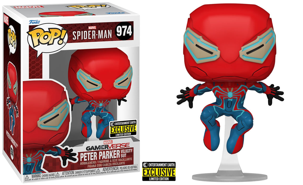 Funko Pop Vinyl Figurine Entertainment Earth Peter Parker Velocity Suit # 974