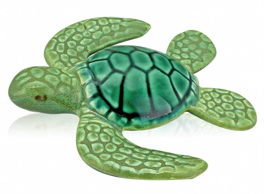 Mini Sea Turtle 3" from Raku Pottery