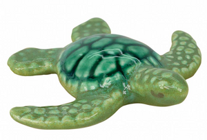 Original Green Sea Turtle 2" from Raku Pottery