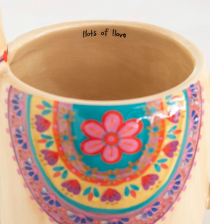 Lorelai The Llama Folk Art Coffee Mug