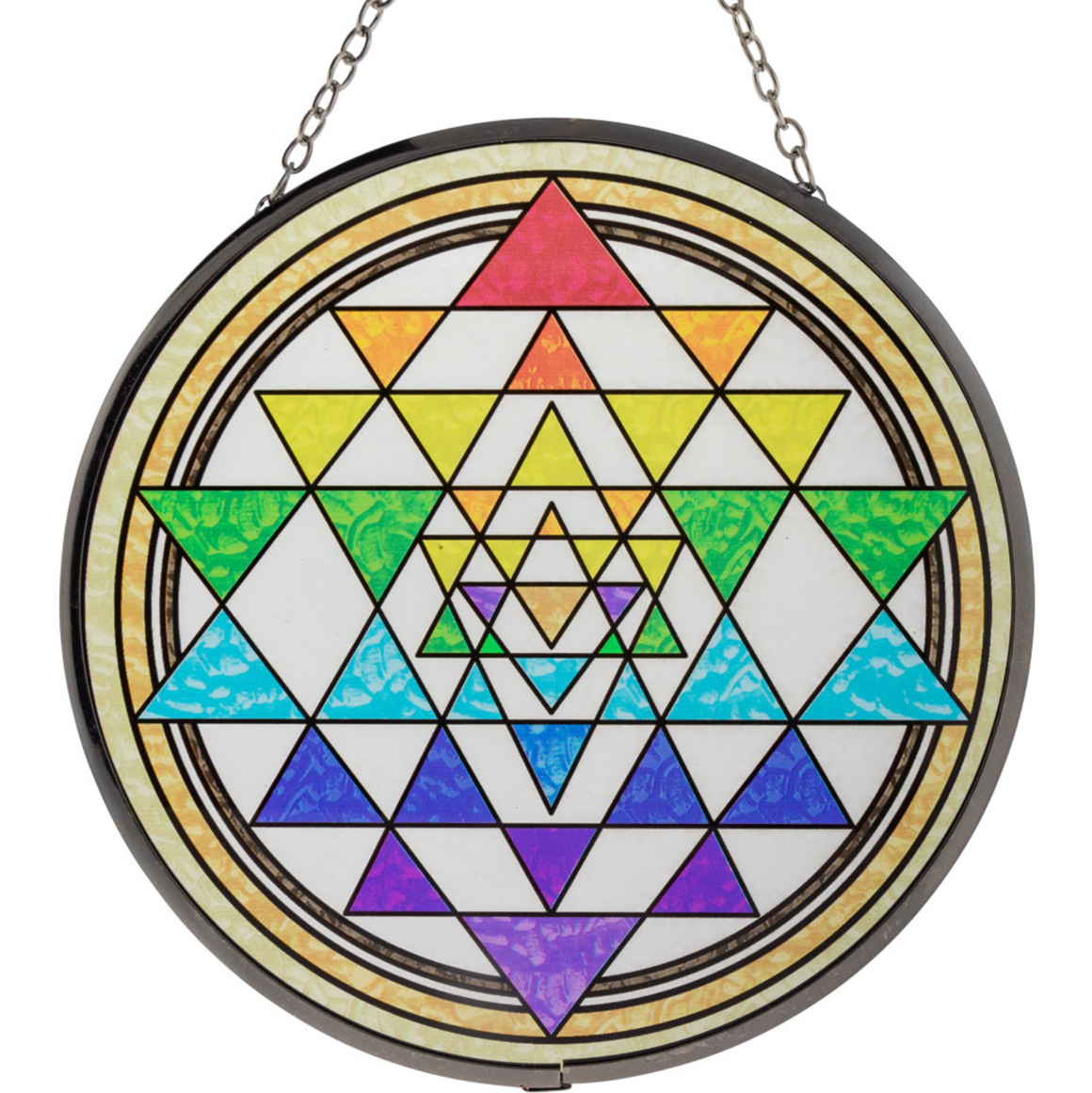 Sri Yantra Chakra - Glass Suncatcher 6in