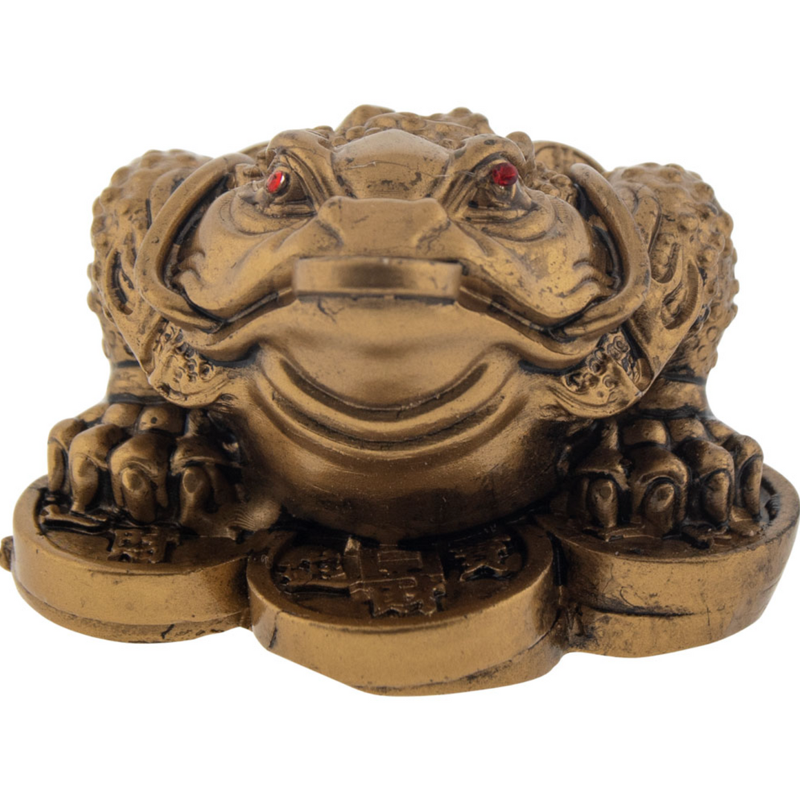 Polyresin Feng Shui Figurine Money Toad - Gold