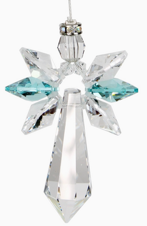 Crystal Guardian Angel™ - Large, Blue Zircon