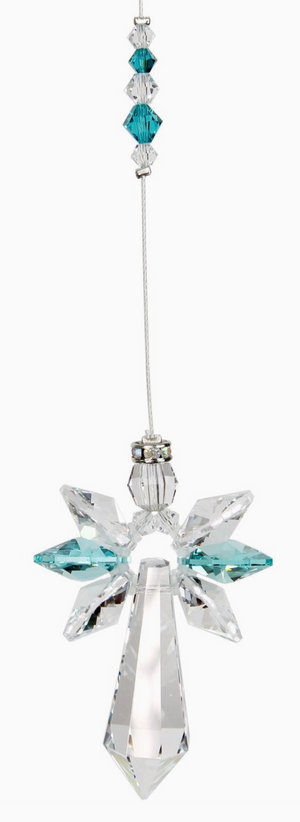 Crystal Guardian Angel™ - Large, Blue Zircon