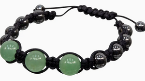 Magnetic Hematite Bracelet - Green Aventurine