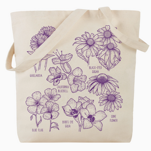 Wild Flower Botanical Tote Bag