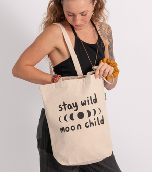 Stay Wild Moon Child Tote Bag