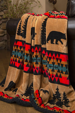 Bear Trails Throw Blanket