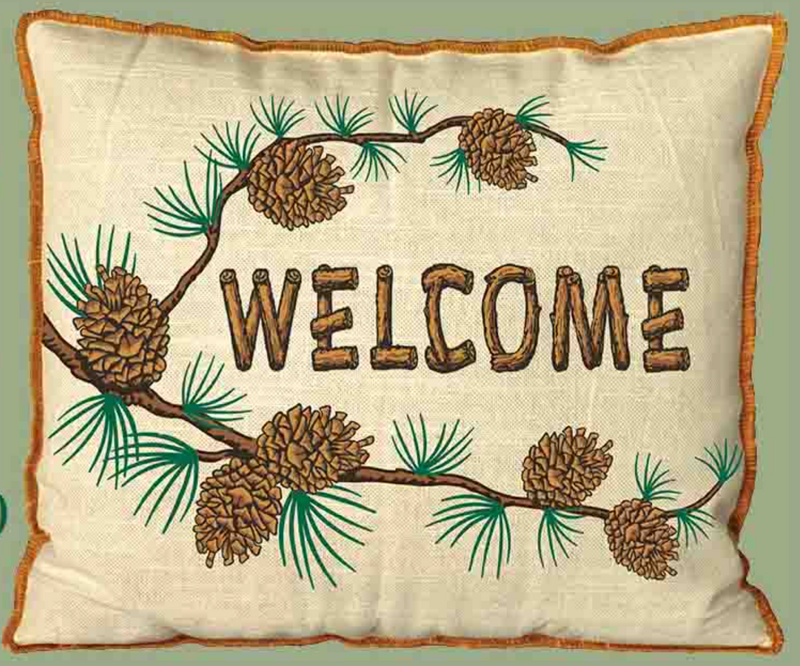 Welcome image pillow 4 x 6