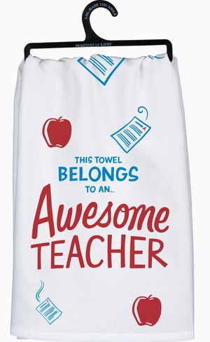 Awesome Teacher Kitchen Towel