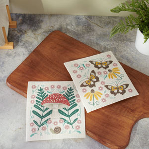 Mushroom Art Swedish Dishcloth Set
