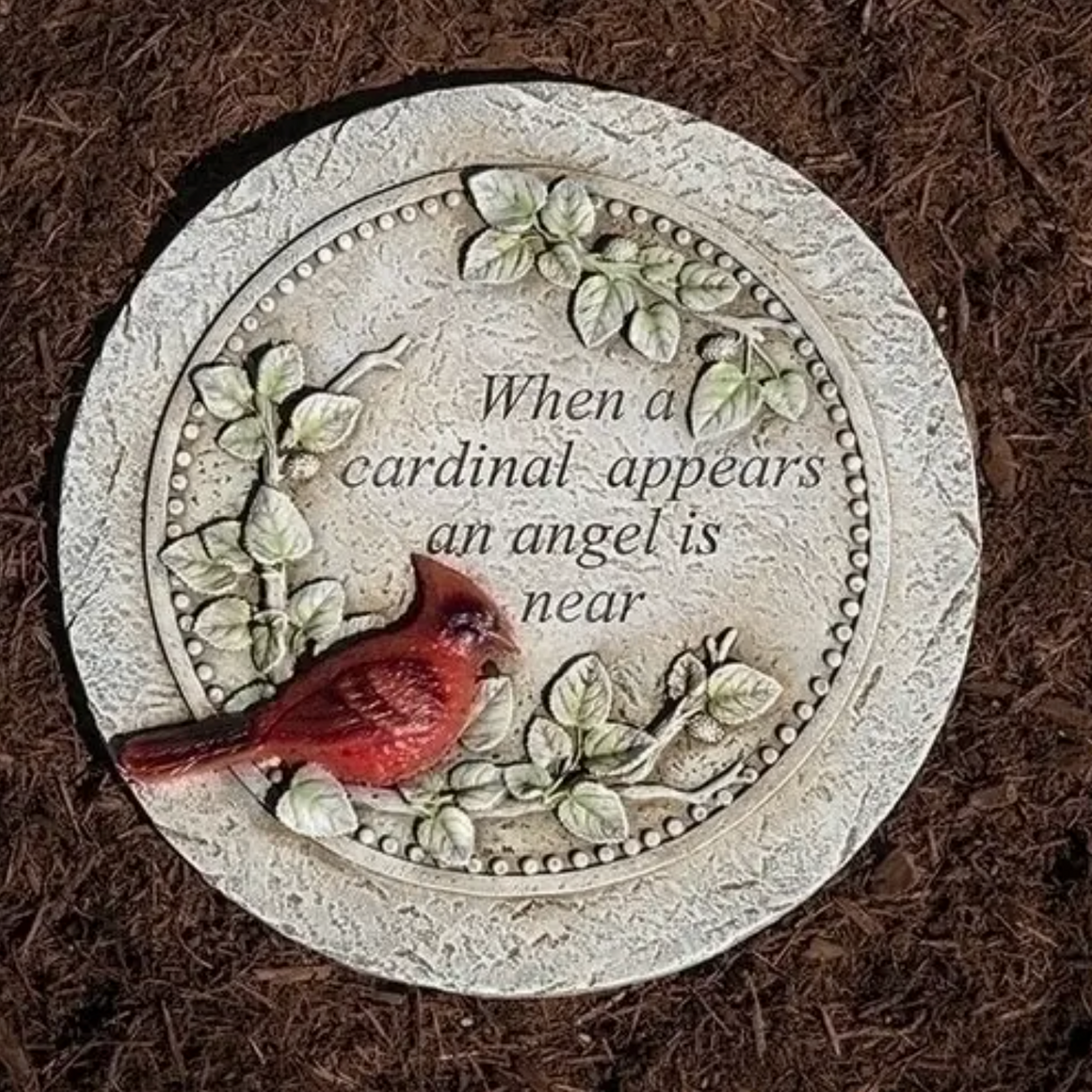 10.25"H Cardinal Memorial Stepping Stone